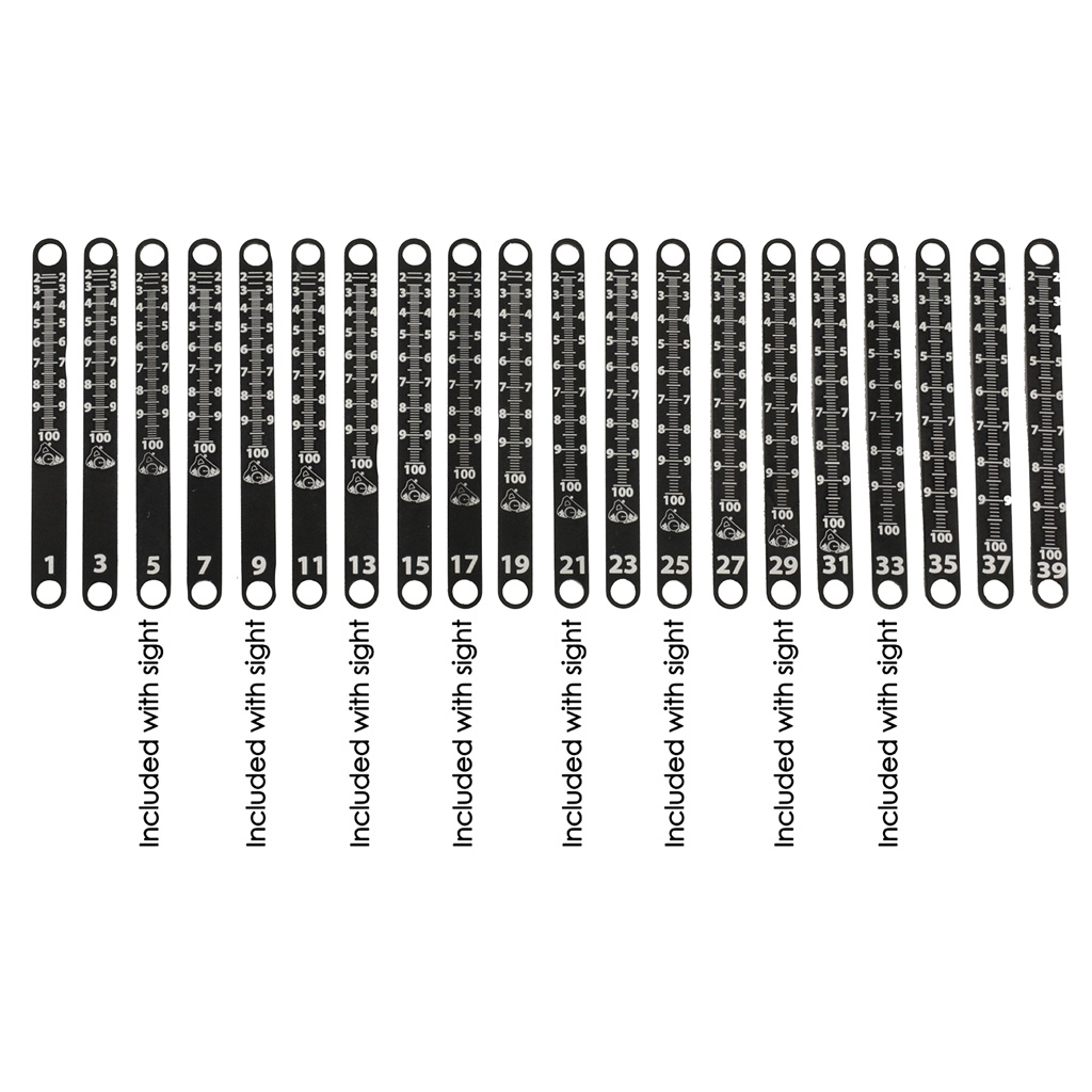 Axcel Achieve XP Metal Sight Tape Scale #21 and #22