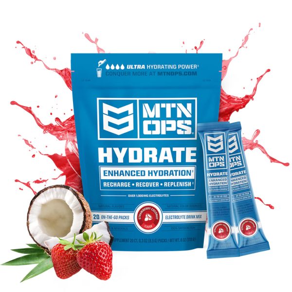 MTN OPS Hydrate Strawberry Coconut – Trail Pack (20 count)