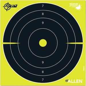 EzAim Splash Bullseye Paper Target 8×8 25 pk.