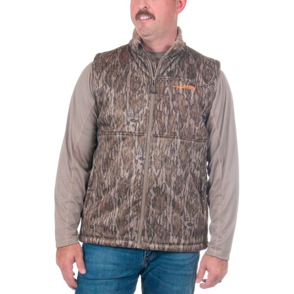 Habit Men’s Early Dawn Sherpa Shell Vest M-Mossy Oak New Bottomland