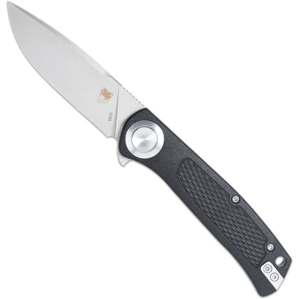 CobraTec EDC Scout Grivory Button Lock Knife Folding Blade Black