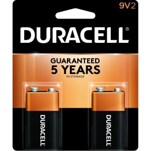 Duracell Coppertop Batteries 9 Volt 2 pk.