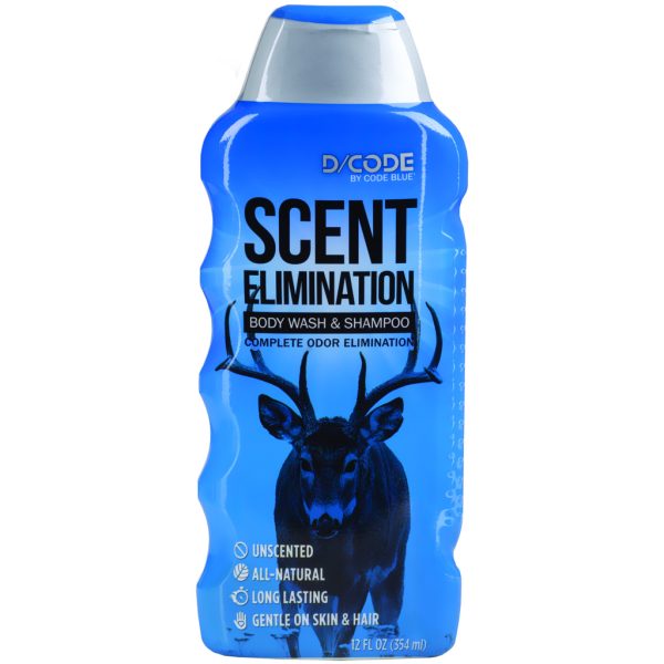 Code Blue D-Code Odor Eliminator Body Wash/Shampoo 12 oz.