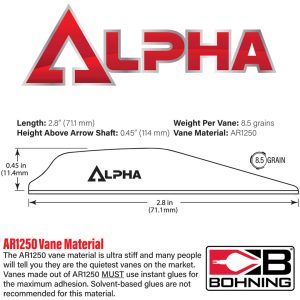 Bohning Alpha Vanes American Flag 100 pk.