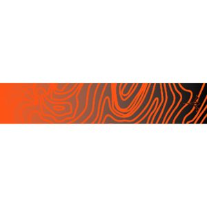White Water Archery Topo Fade Arrow Wraps  Orange 5 in. x 1.125 in. 15 pk.