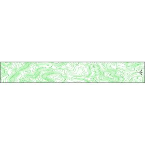 White Water Archery Thin Line Topo Wraps Flo Green 5 in. x 1.125 in. 15 pk.