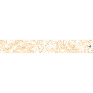 White Water Archery Thin Line Topo Wraps Flo Orange 5 in. x 1.125 in. 15 pk.