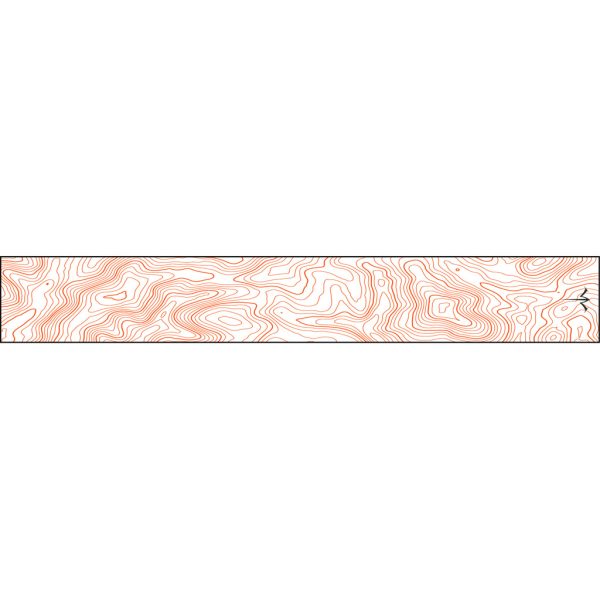 White Water Archery Thin Line Topo Wraps Flo Red 5 in. x 1.125 in. 15 pk.