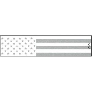 White Water Archery Reflective Arrow Wraps White American Flag 5 in. x 1.125 in. 15 pk.