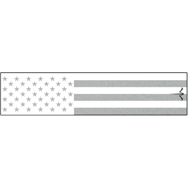 White Water Archery Reflective Arrow Wraps White American Flag 5 in. x 1.125 in. 15 pk.