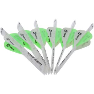 NAP Quikfletch Quickspin 4 Fletch Rap White and Green 2 in. NAP Quikfletch Quickspin 4 Fletch Rap White and Green 2 in.