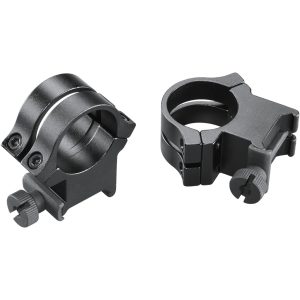 Weaver Classic Quad Lock Detachable Rings Matte Black 1" XHigh Clamshell Pack