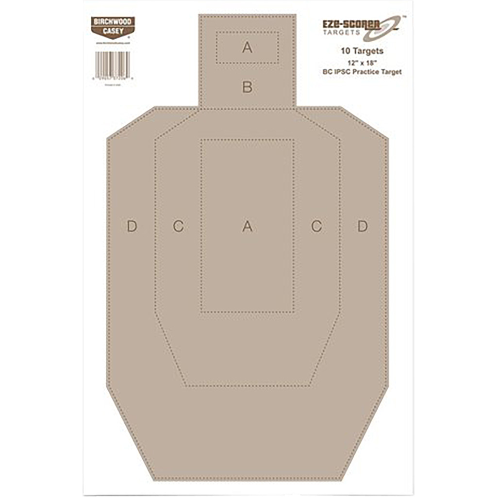 Birchwood Casey EZE-Scorer Target IPSC Practice Paper 12×18 in. 10 pk.