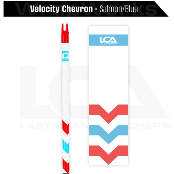 Last Chance WrapWorks Velocity Chevron   Salmon/Blue Precision Fixed Standard