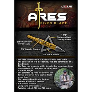 Zeus Ares Broadhead 125 gr. 3 pk. Zeus Ares Broadhead 125 gr. 3 pk.