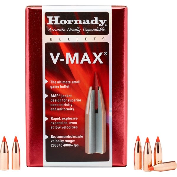 Hornady V-Max Bullets 22 Cal. .224 55 gr. V-Max 100 Box