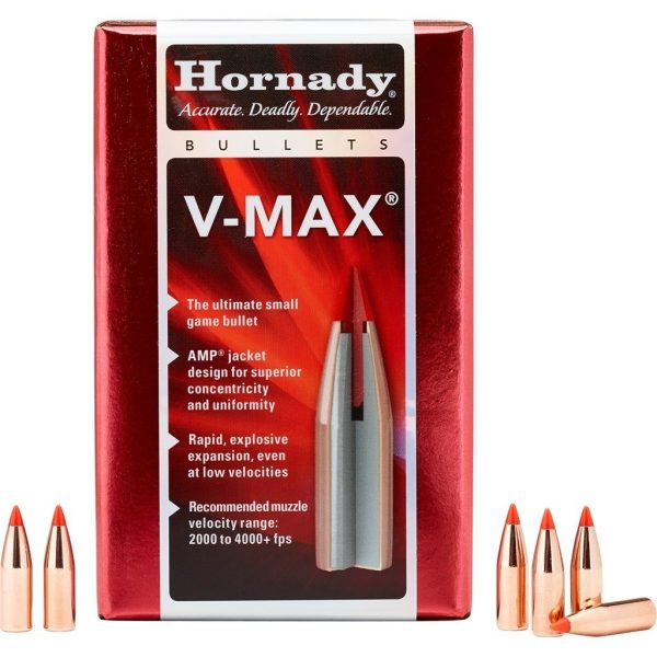 Hornady V-Max Bullets 6mm .243 65 gr. V-Max 100 Box