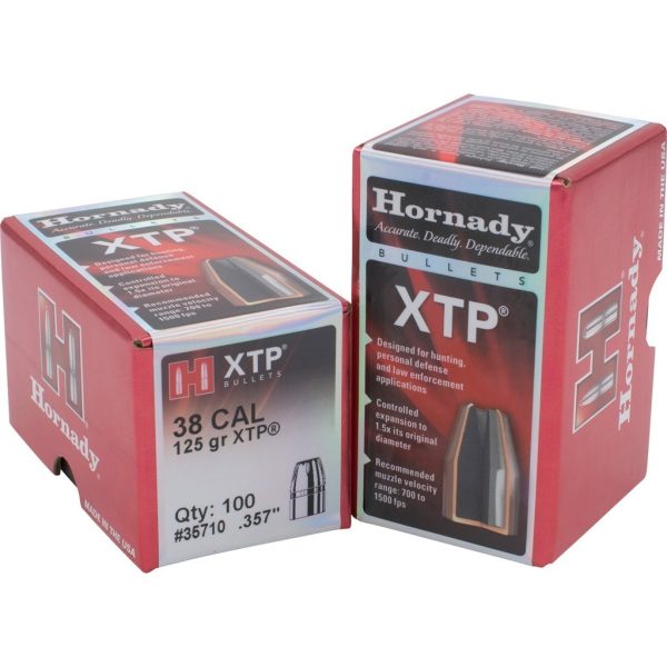 Hornady HP/XTP Bullets 38 cal. .357 in. 125 gr. 100 pk